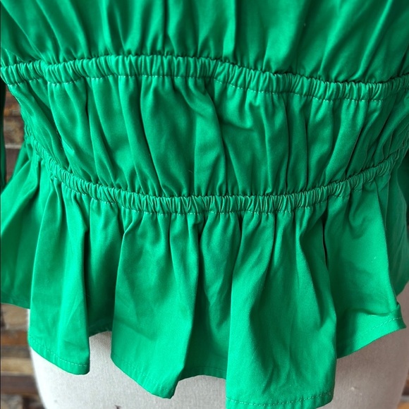 Hudson North Green Women's Peplum Top - Picture 2 of 6